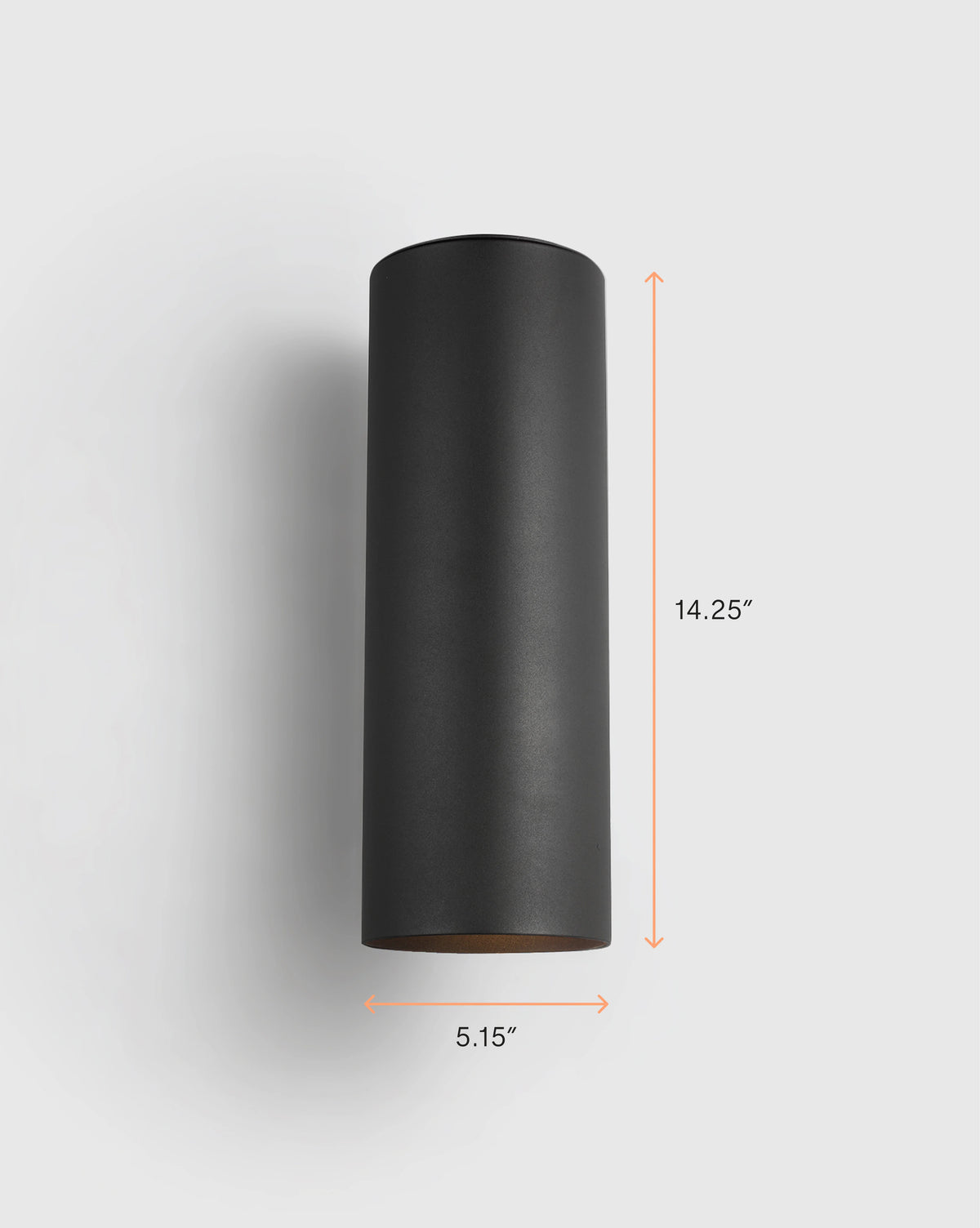 Outdoor Aluminum Cylinder Wall Sconce - One Size / Black