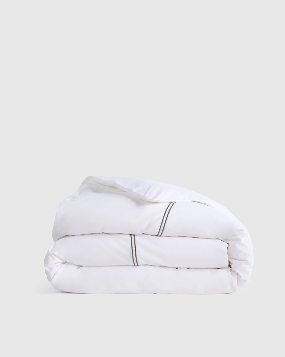 Organic Crisp Percale Duvet Cover - Twin / Ivory