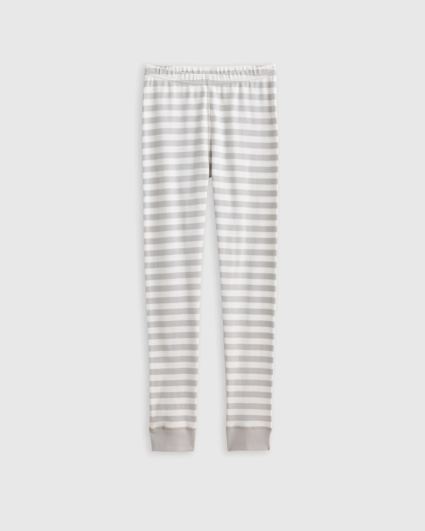 100% Organic Cotton Long Sleeve and Pant Pajama Set - 6 / Navy Stripe
