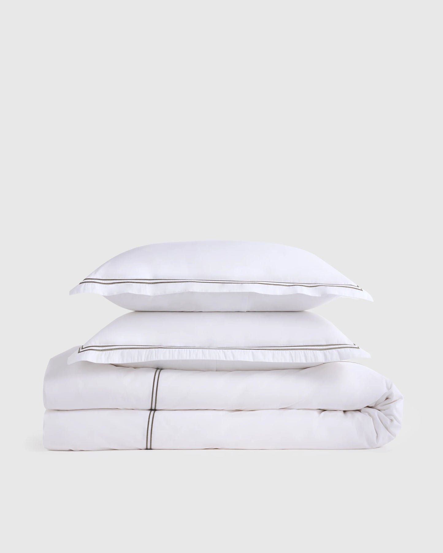 Organic Crisp Percale Duvet Cover Set - Twin / Espresso