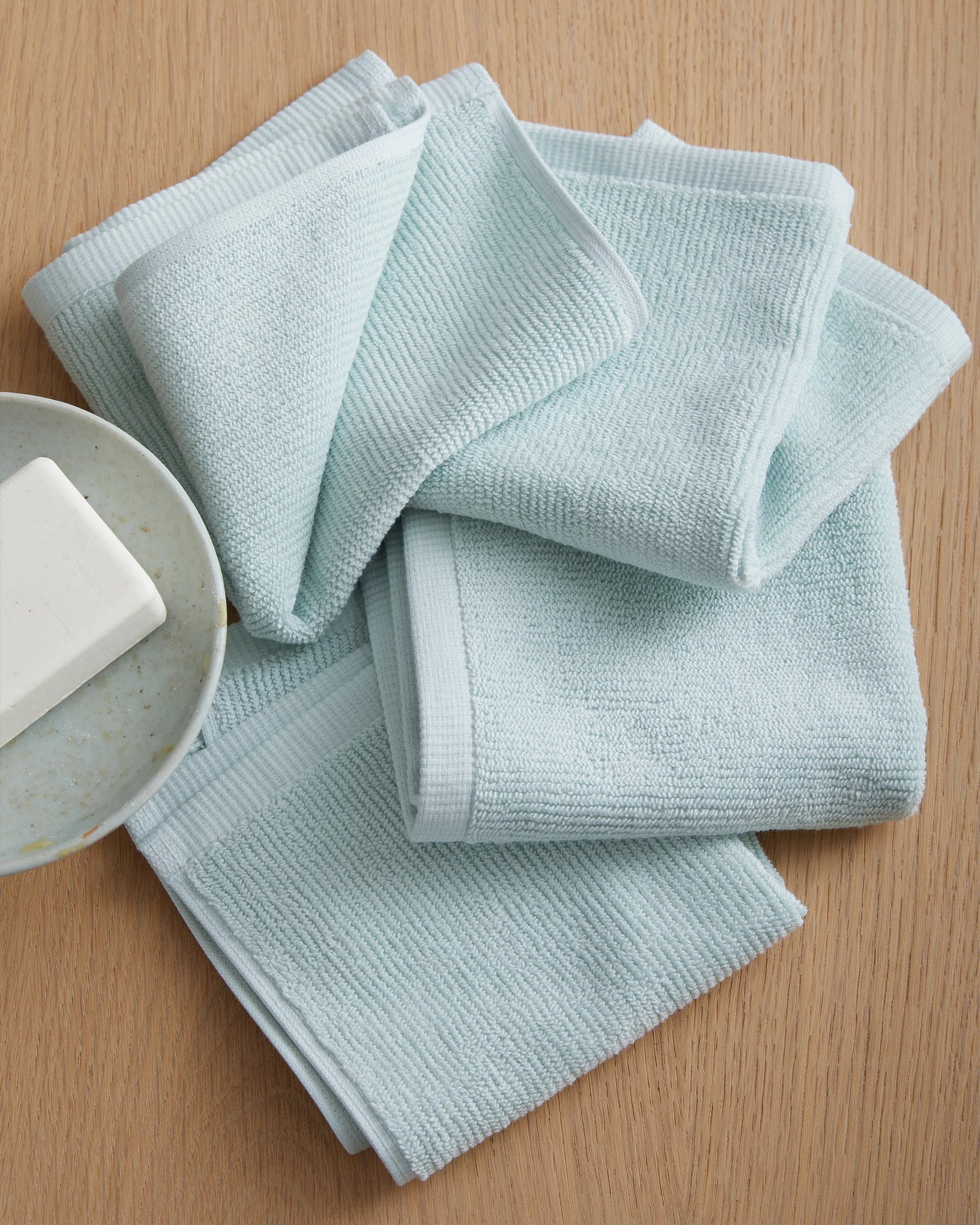 Turkish Ribbed Quick Dry Bath Towel Bundle - One Size / White