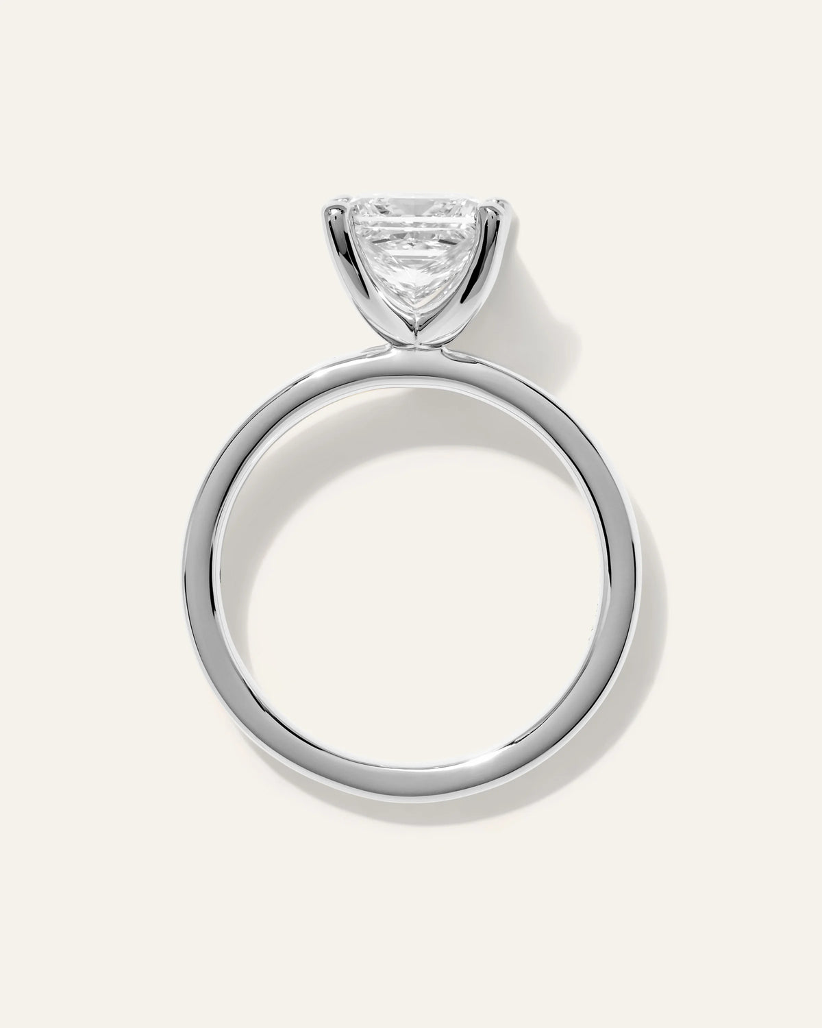 Lab Grown Diamond Princess Comfort Fit Engagement Ring - 2ct - 4 / Yellow Gold