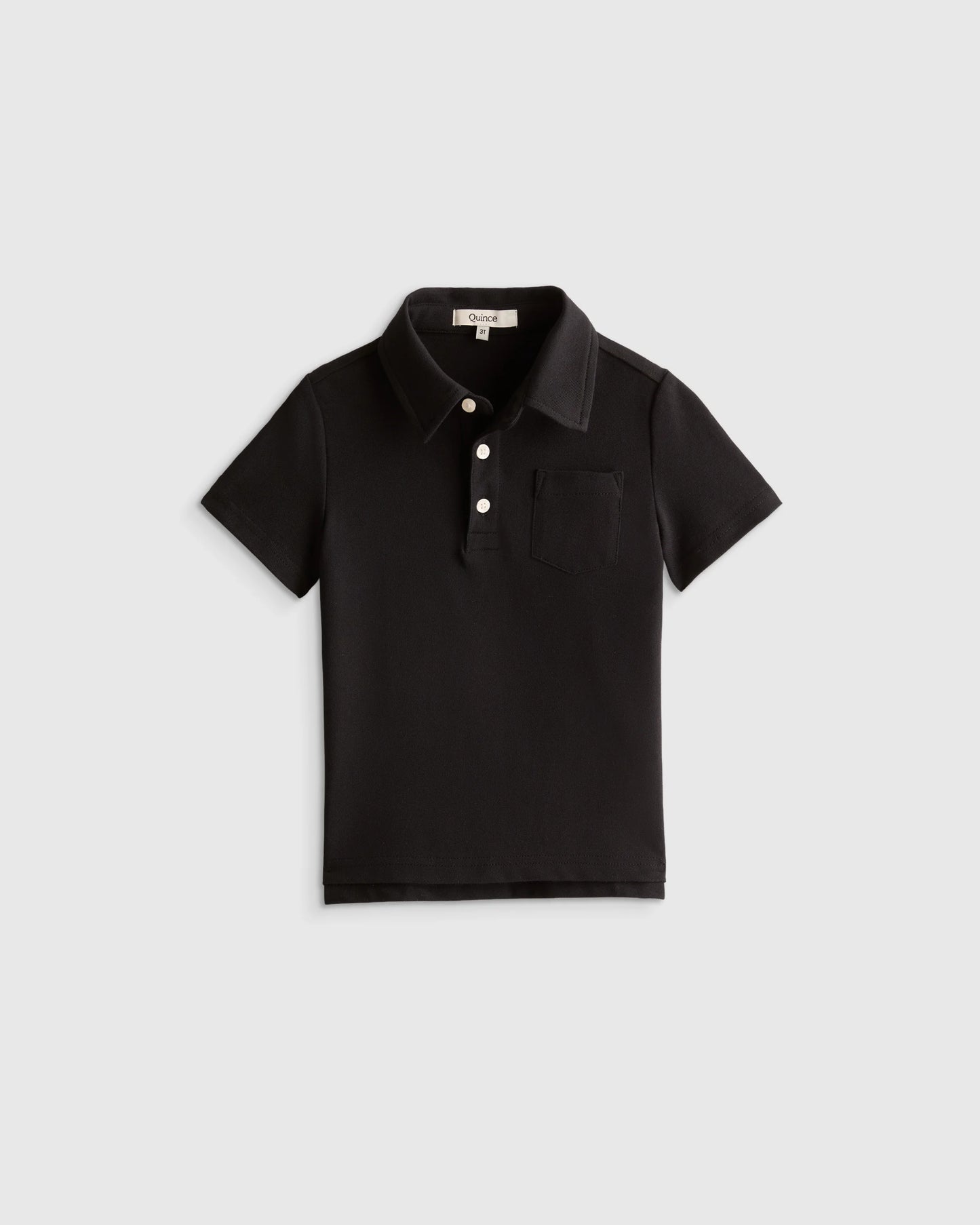 Organic Cotton Short Sleeve Pique Polo 3-Pack - 2T / Black