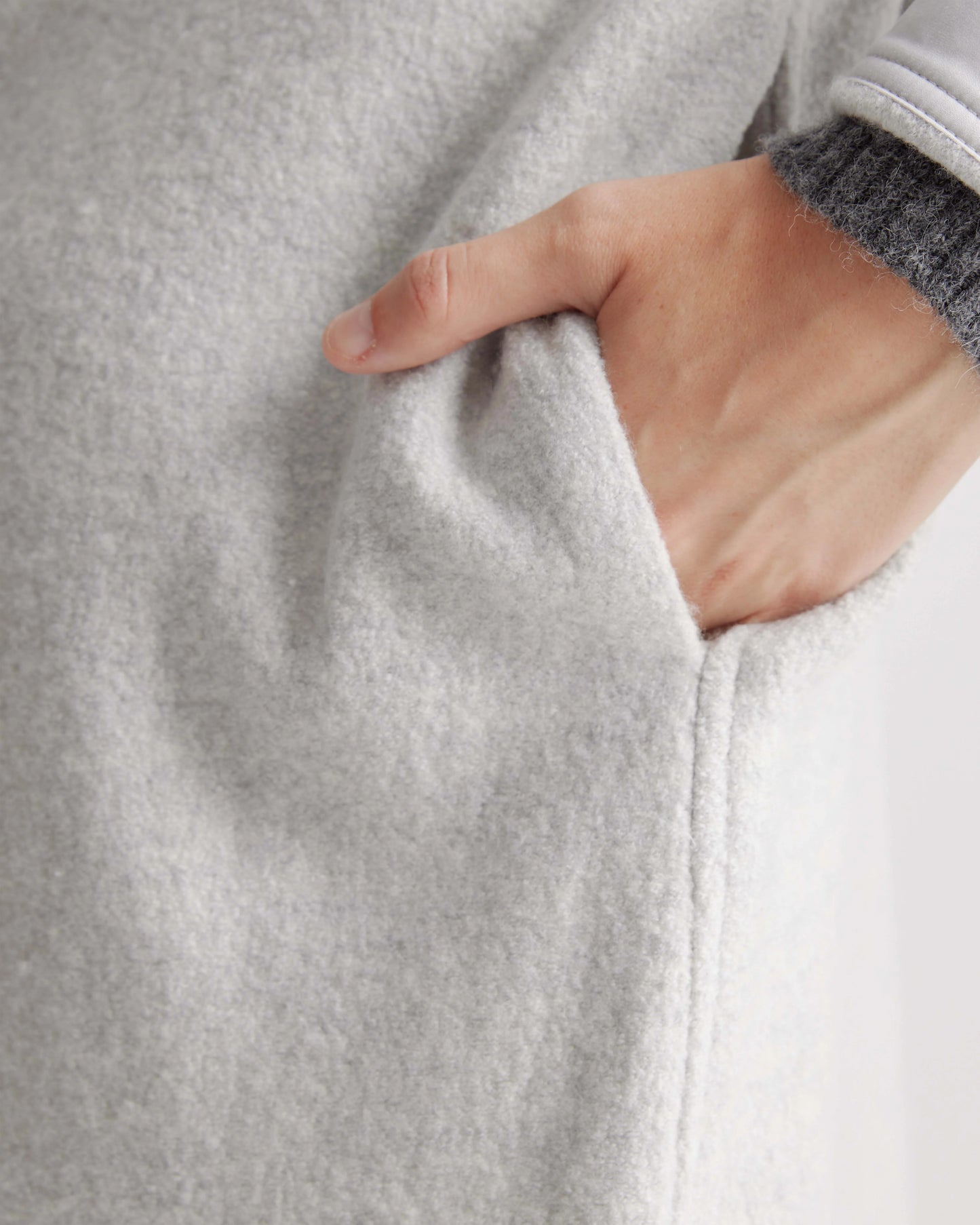 100% Merino Wool Long Shirt Jacket - XS / Heather Bone
