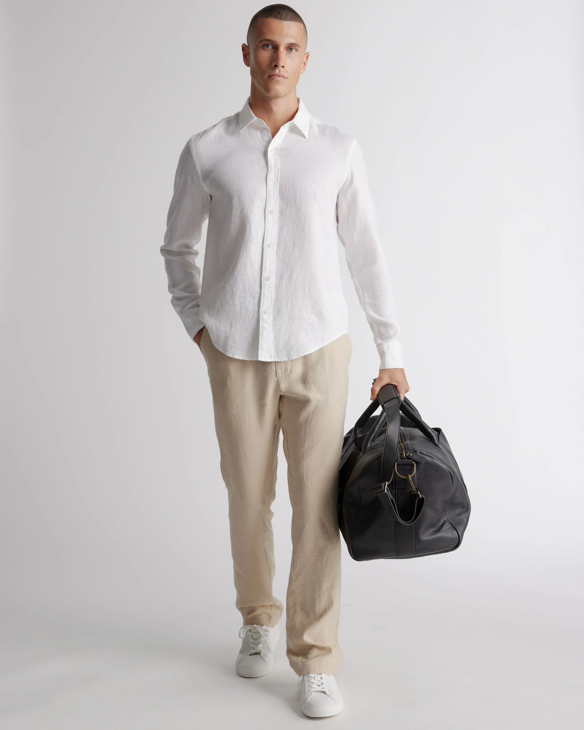 Nappa Leather Duffle Bag - One Size / Dark Brown