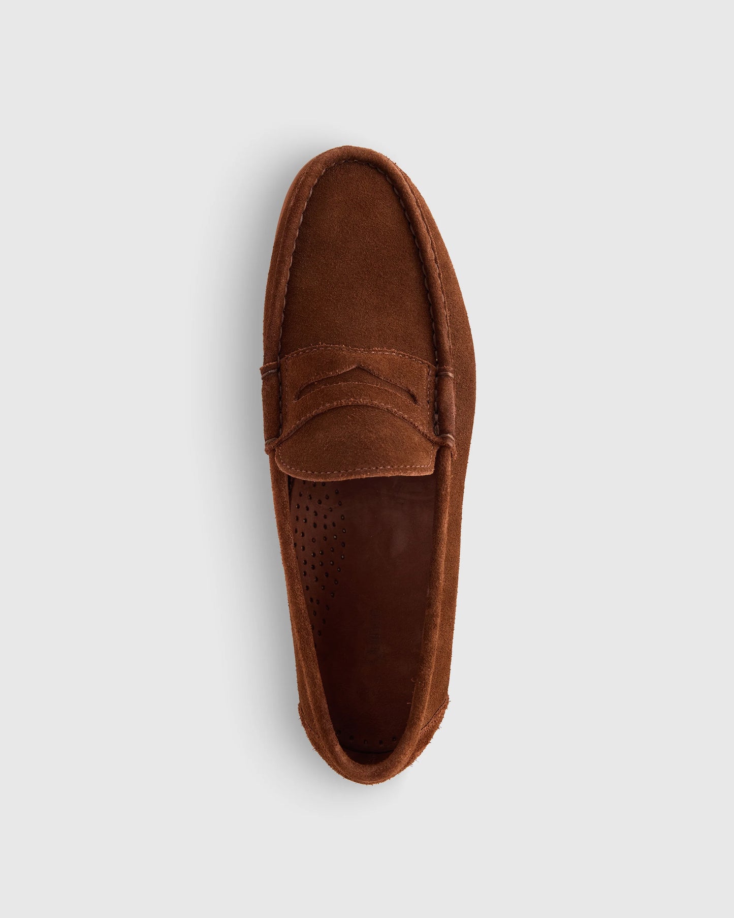 Essential Suede Penny Loafer - 7 / Whiskey