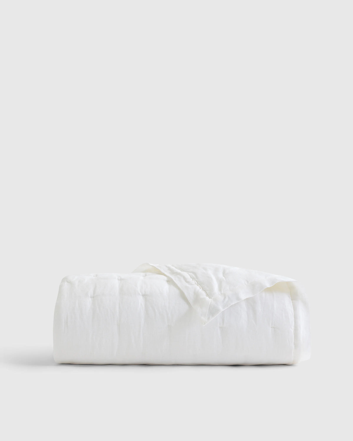 European Linen Toddler Dream Quilt - One Size / White