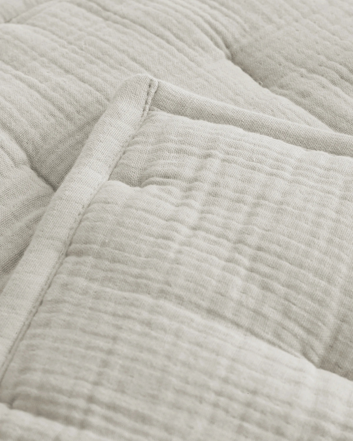 Organic Cotton Gauze Toddler Quilt - One Size / White