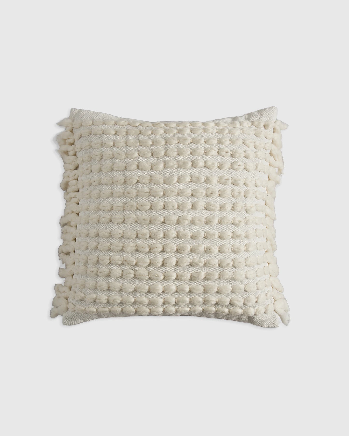Dana Wool Fringe Pillow Cover - 20x20 / Ivory