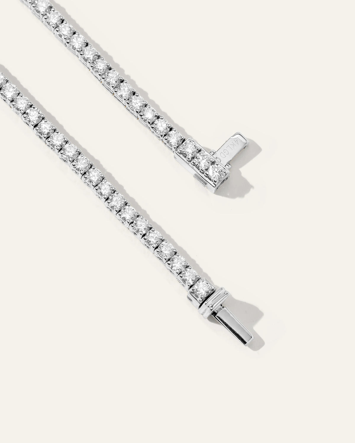 14K Gold Lab Grown Diamond Tennis Necklace - 5ctw - 16" / Yellow Gold