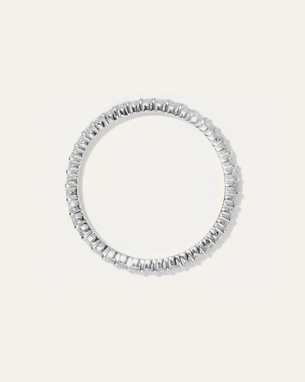 Diamond Shared Prong Eternity Band - 4 / Yellow Gold