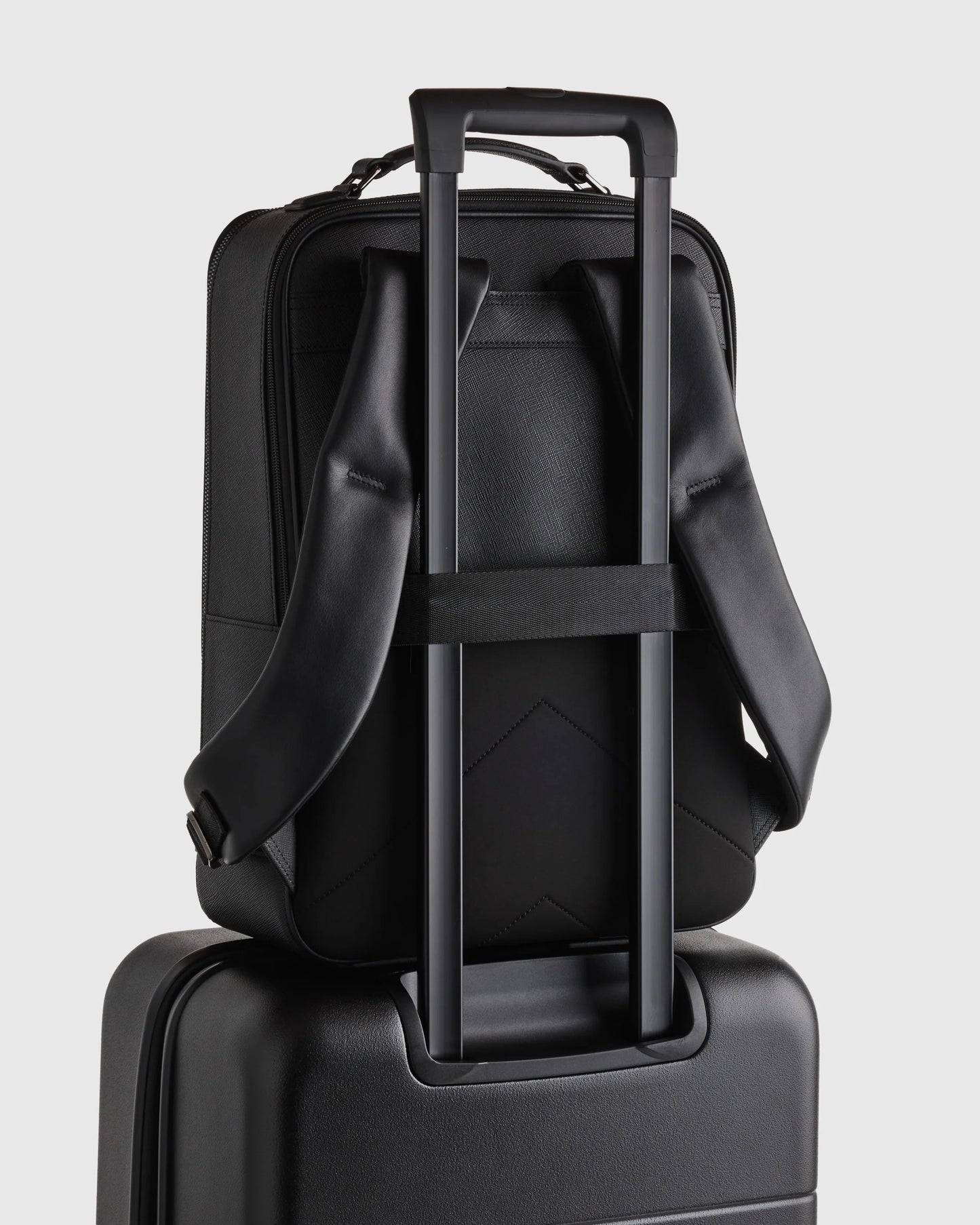 Italian Saffiano Laptop Backpack - One Size / Hickory