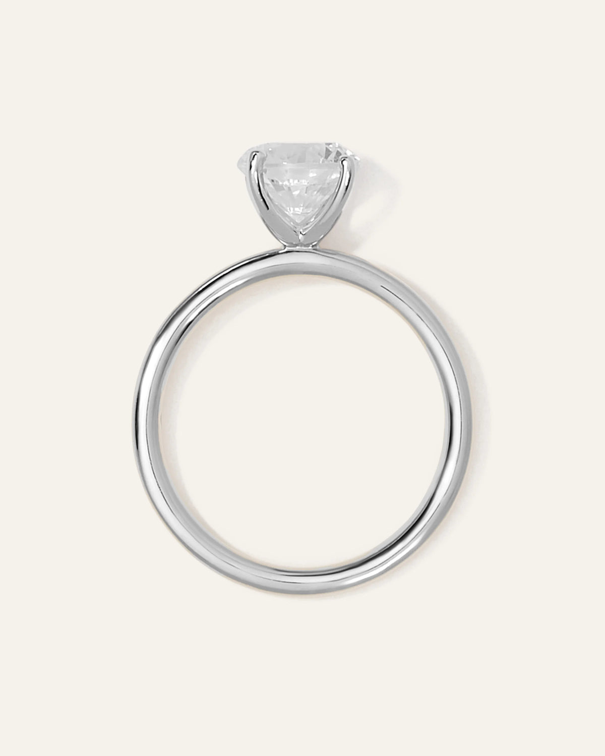 Lab Grown Diamond Round Comfort Fit Engagement Ring - 1.50ct - 4 / Yellow Gold
