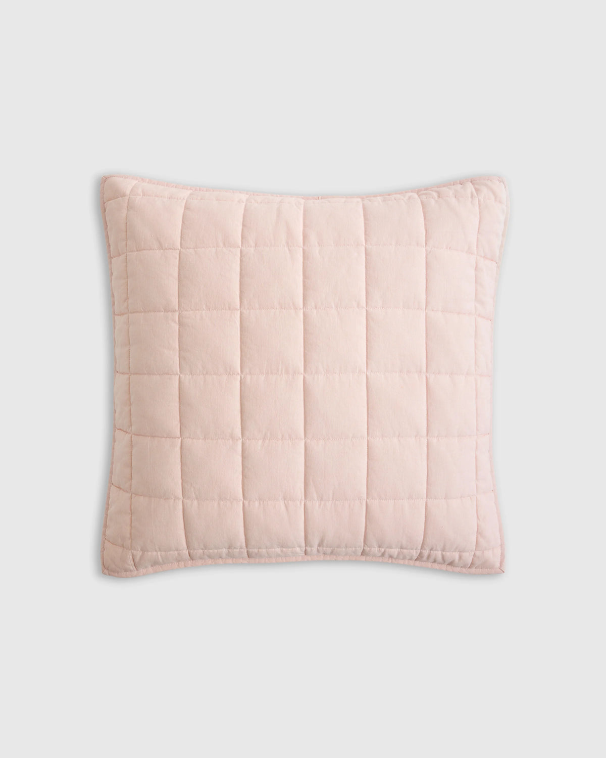 European Linen Box Quilted Euro Sham - Euro / Navy