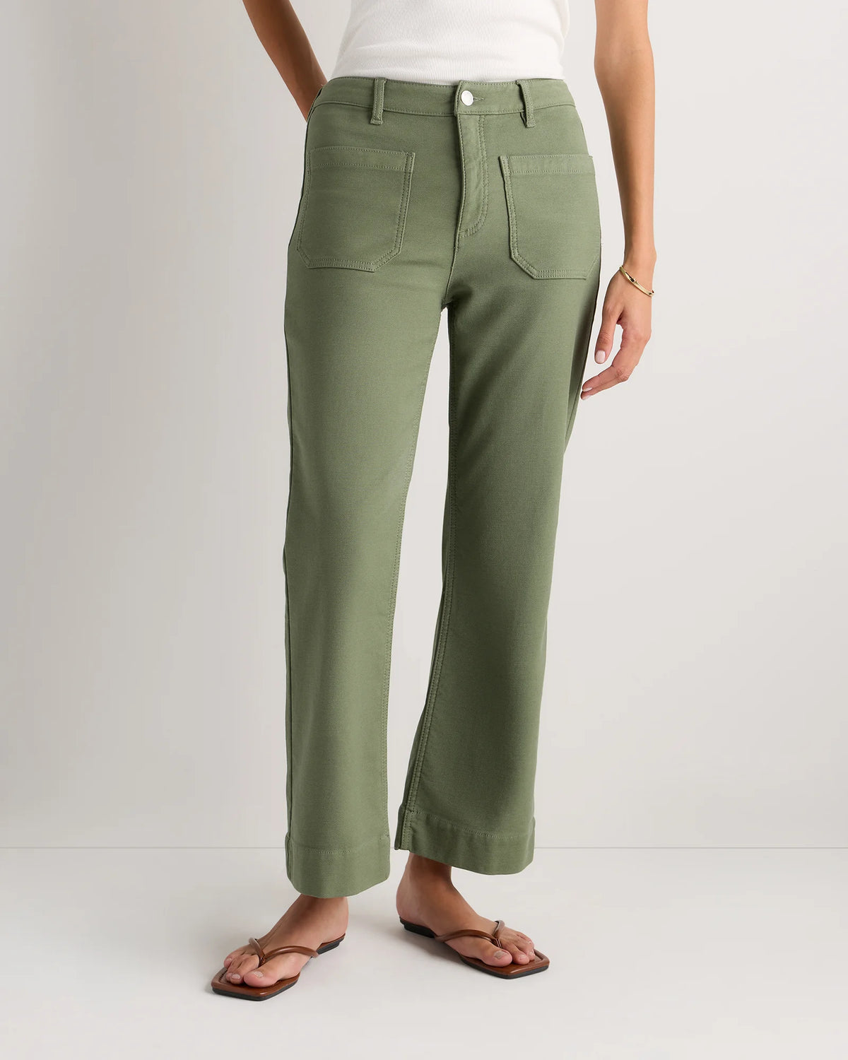 French Terry Wide Leg Pants - 0 / Deep Navy