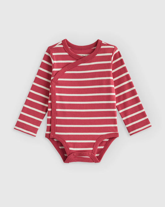 100% Organic Cotton Long Sleeve Snap Over Bodysuit 4-Pack - 18-24M / Butterfly Floral Set