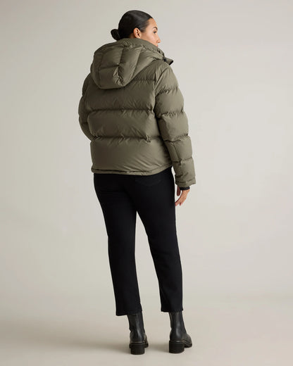Responsible Down Cropped Puffer Jacket - XS / Shiny Black