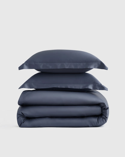 Signature Giza Cotton Sateen Duvet Cover Set - Twin / Sand
