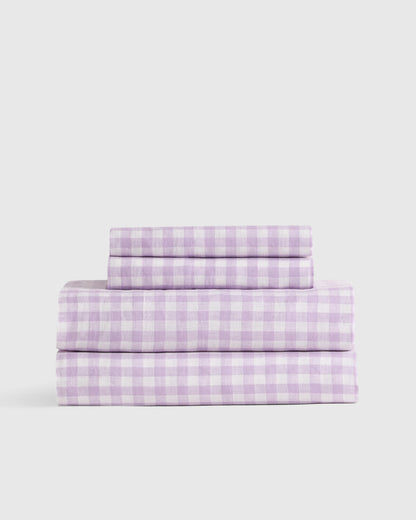 European Linen Sheet Set - Twin / Peach