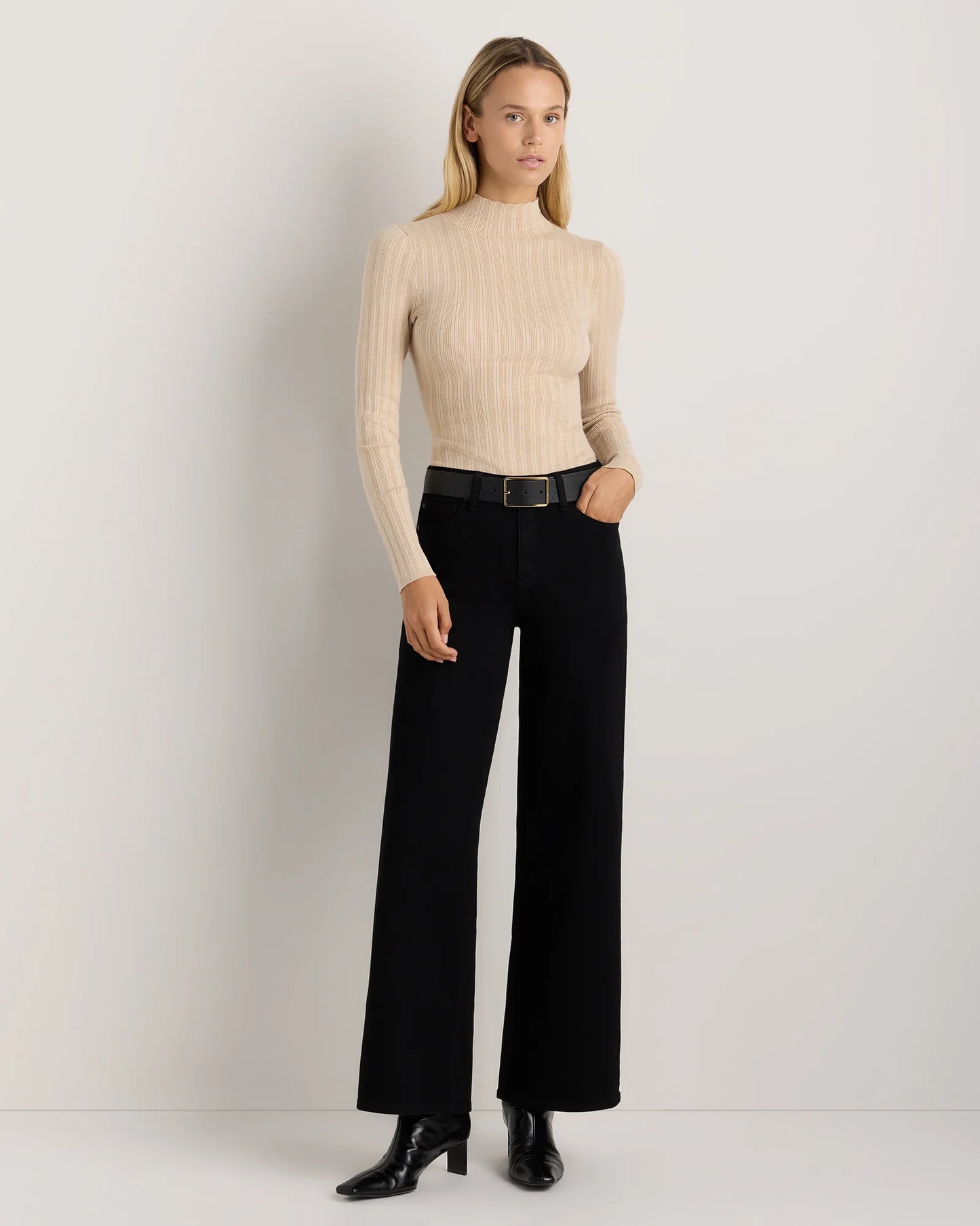 Luna Stretch Wide Leg Jeans - 24 / Frosted Blue