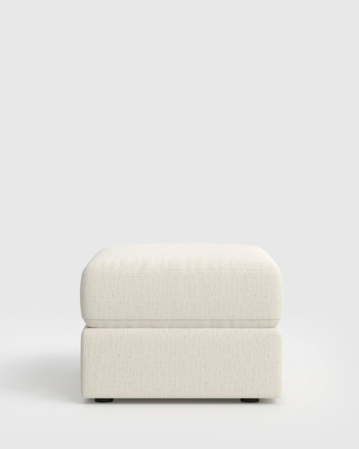 Ashford Deep Seat Ottoman in Performance Chenille Linen Blend - One Size / Sorrell
