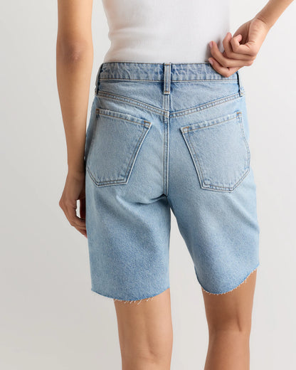 Maya Rigid Bermuda Shorts - 24 / Powder Blue Destruct
