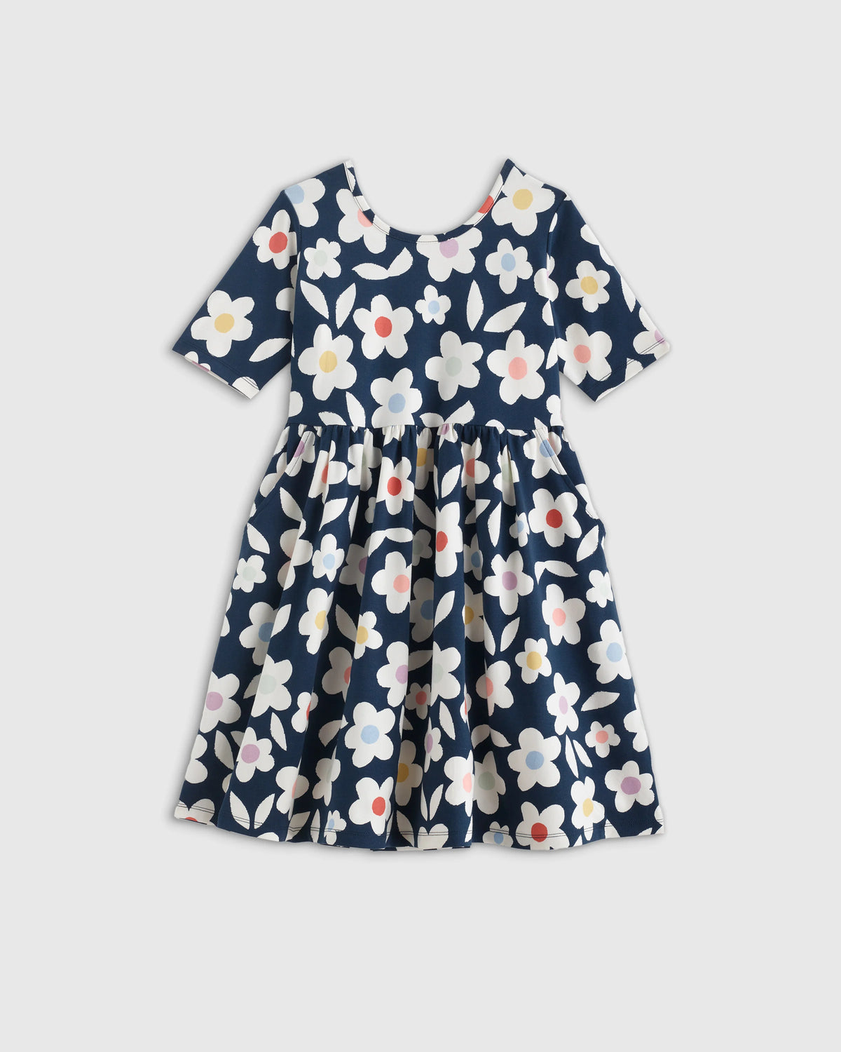 Organic Cotton Skater Dress - 6 / Sweet Cherries