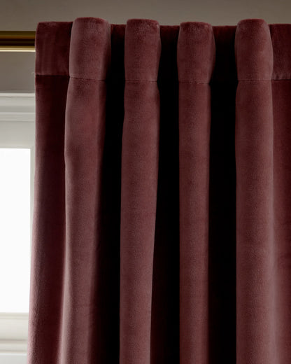 Cotton Velvet True Blackout Curtain - 48x84 / Ivory