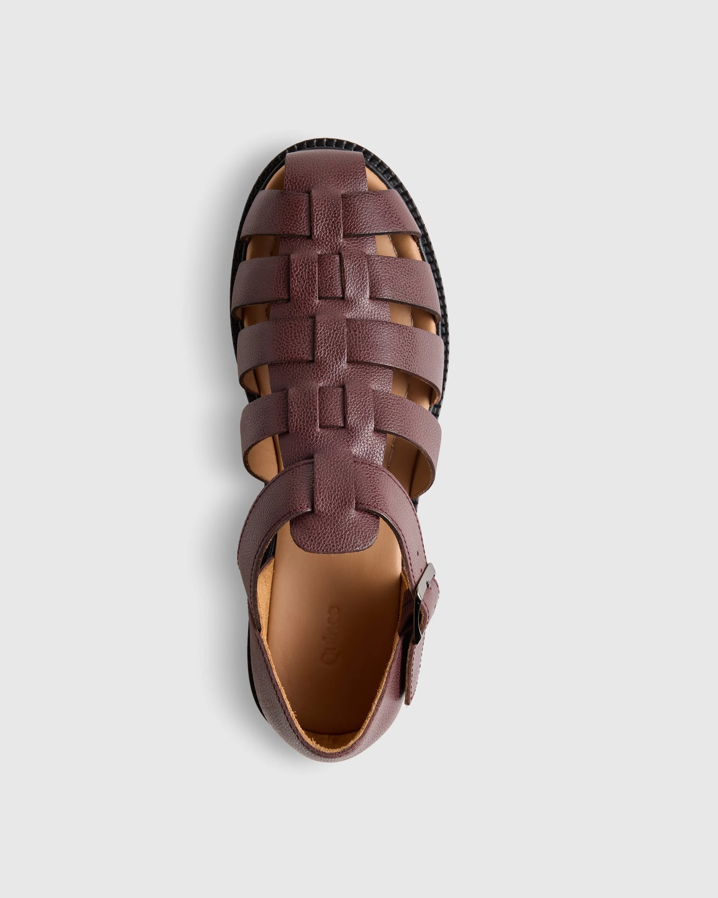 Calfskin Leather Fisherman Sandal - 7 / Black