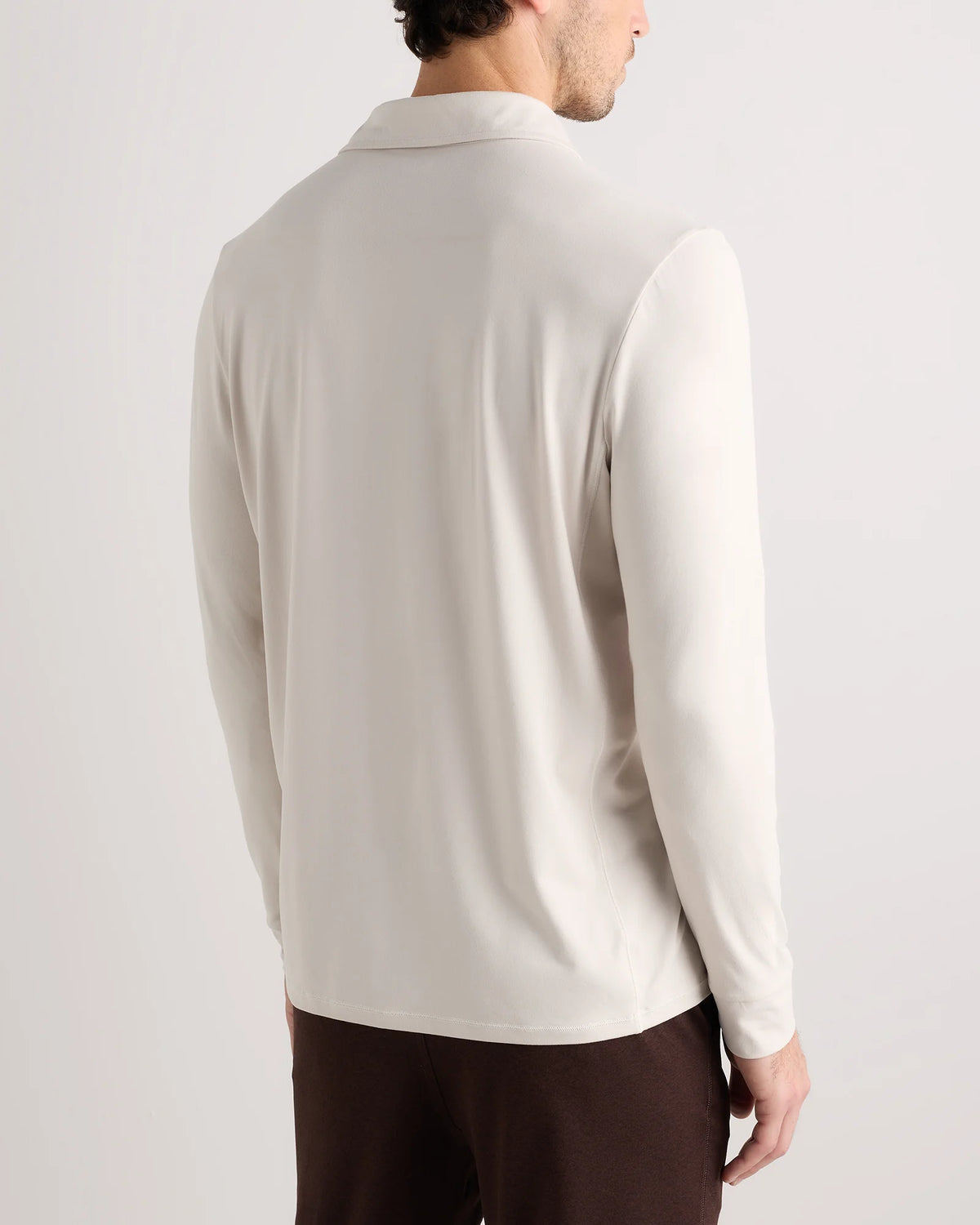 Flowknit Breeze Performance Long Sleeve Polo - XS / Heather Black