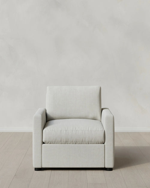 Brennan Accent Chair in Performance Chenille Linen Blend - One Size / Sorrell