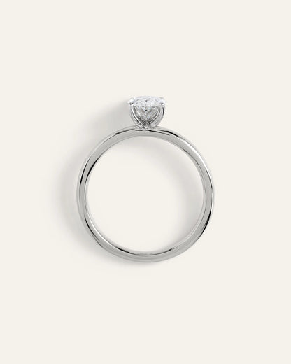 Lab Grown Diamond Oval Comfort Fit Engagement Ring - 1ct - 4 / Yellow Gold