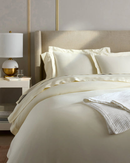 Signature Giza Cotton Sateen Duvet Cover - Twin / Light Grey