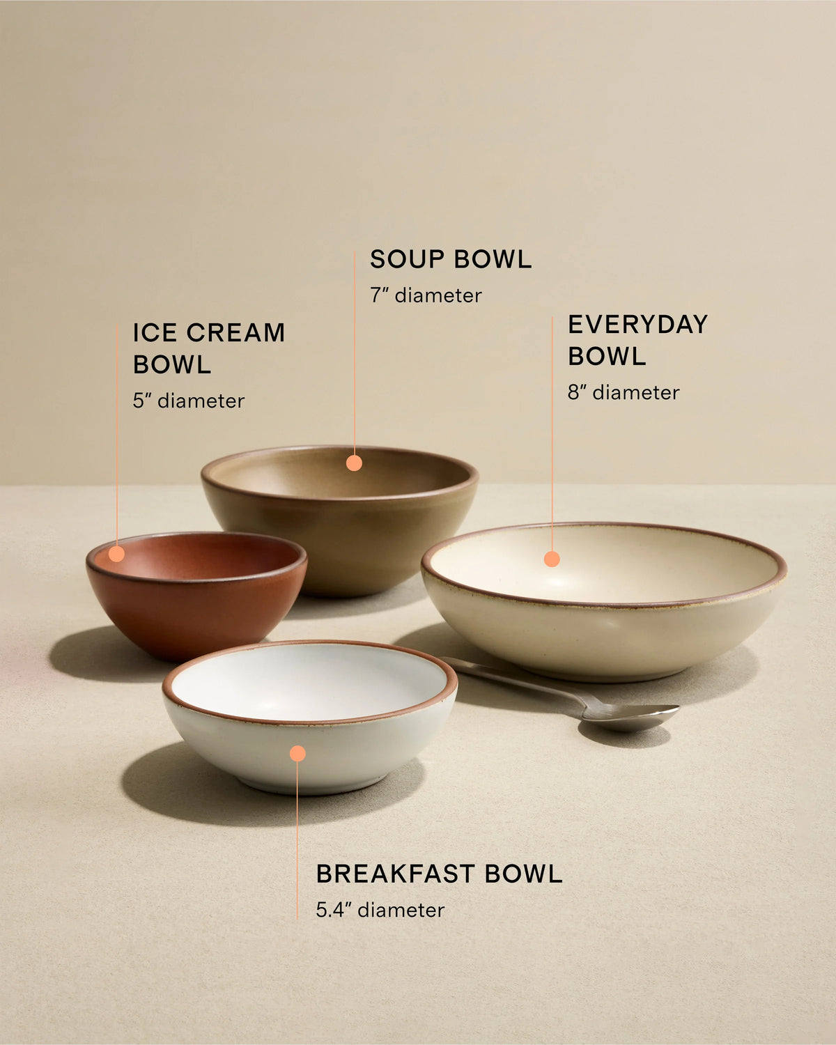 Ice Cream Bowl (Set of 4) by East Fork - One Size / Heron