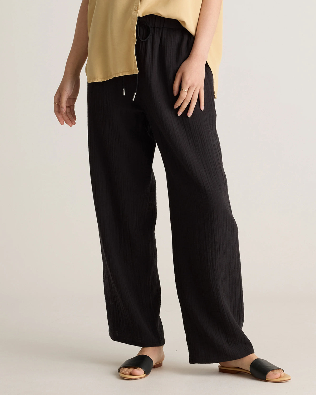 100% Organic Cotton Gauze Straight Leg Pants - XS / Spiced Orange