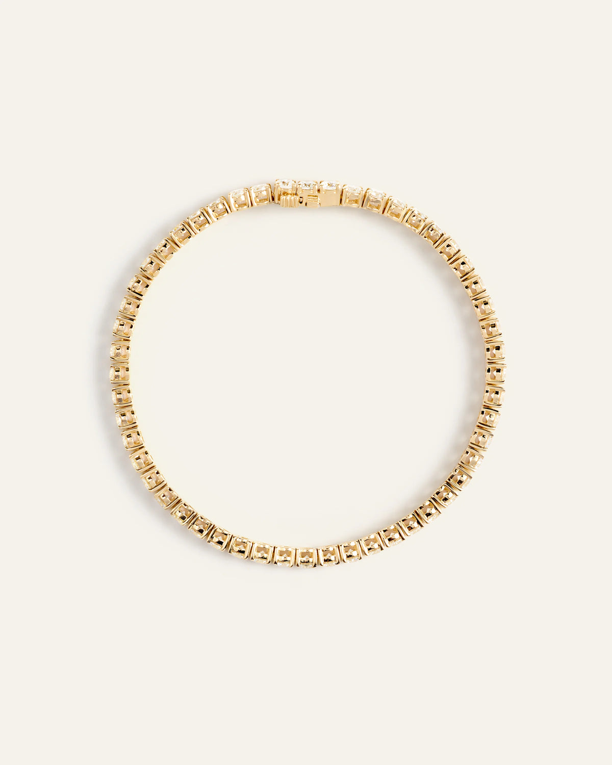 14K Gold Lab Grown Diamond Tennis Bracelet - 7ctw - 6.5" / Yellow Gold