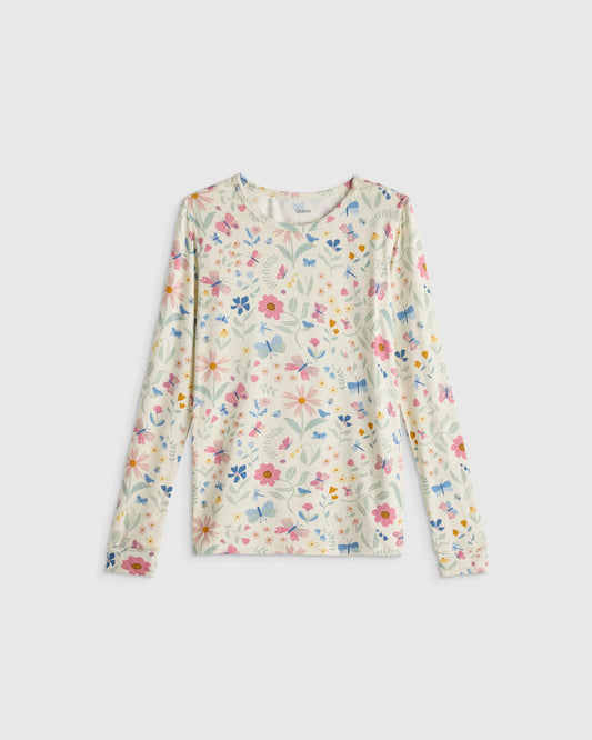 Bamboo Long Sleeve and Pant Pajama Set - 2T / Wildflower Dreams