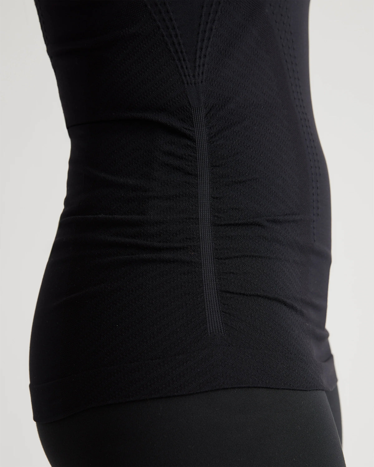 Seamless Ruched Racerback Tank - XS / Black
