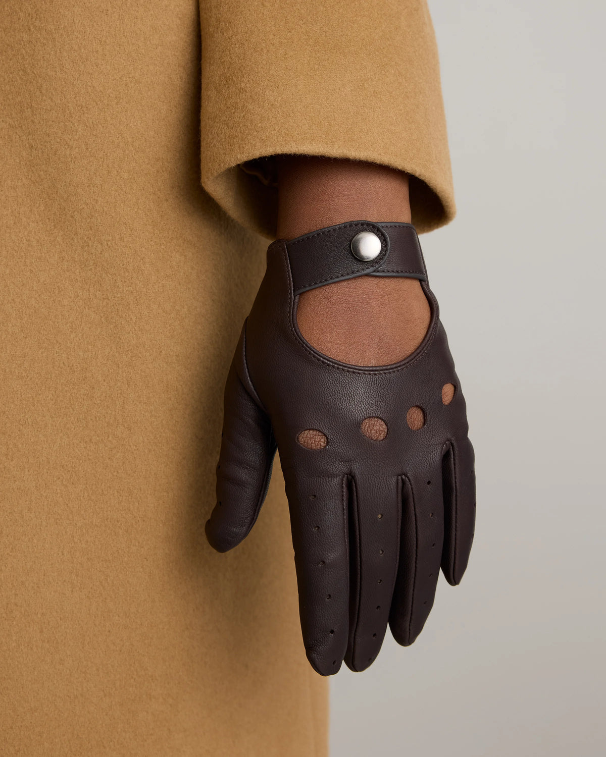 Italian Leather Driving Gloves - XS / Black