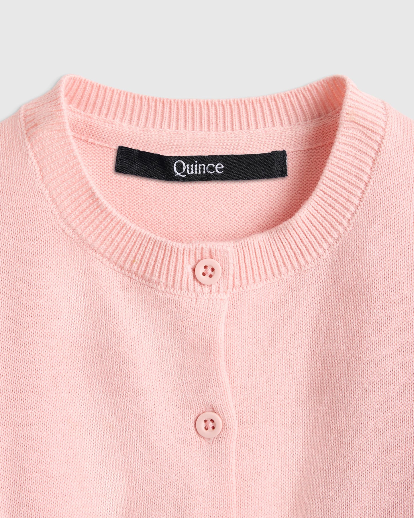 100% Organic Cotton Crewneck Cardigan - 0-3M / Ivory