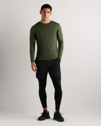 100% Merino Wool All-Season Long Sleeve Base Layer Tee - XS / Off-White