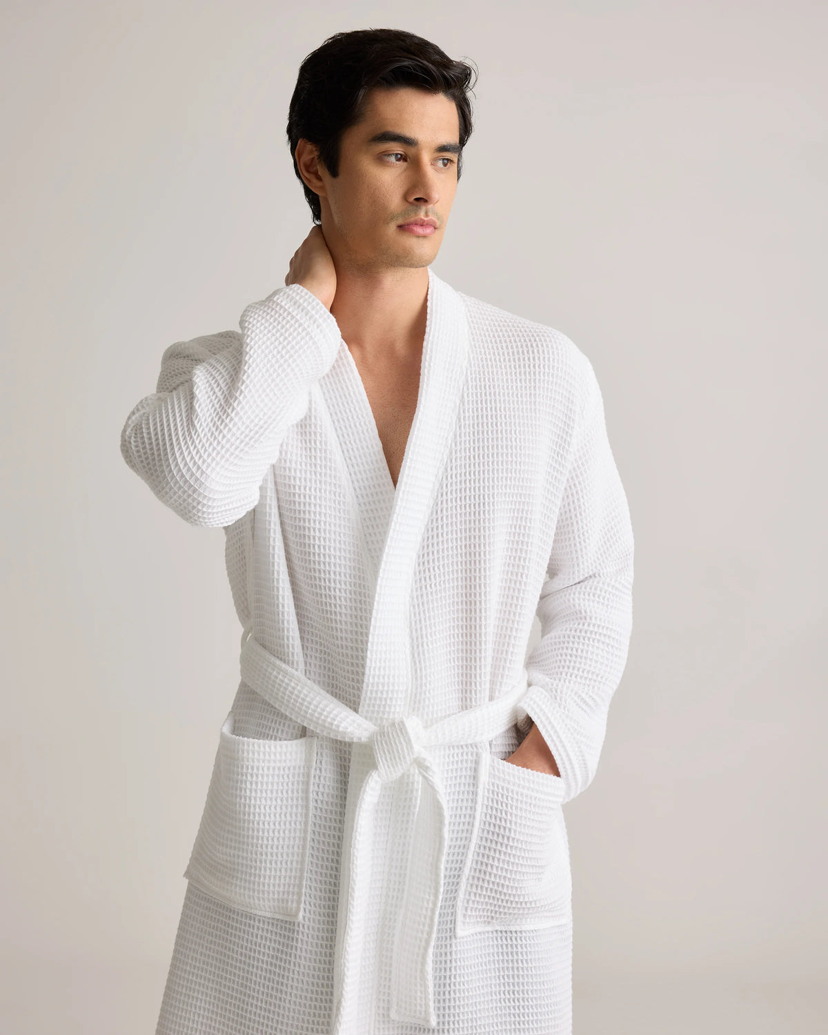 Organic Turkish Waffle Robe - XS / White