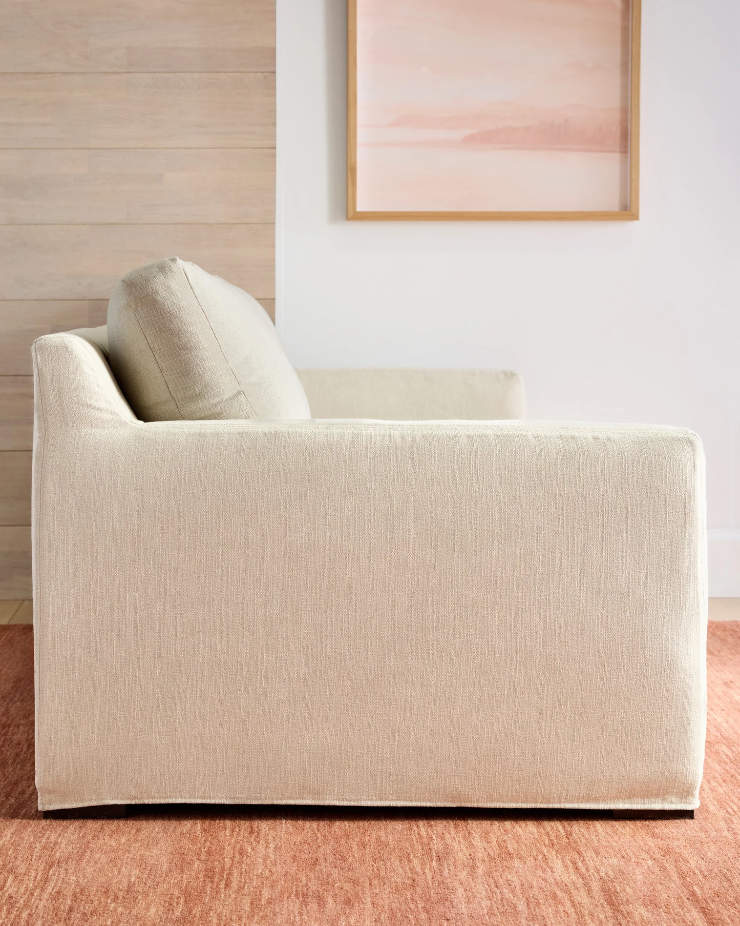 Ellery Slipcover Sofa in Performance Linen - 7ft / Sand