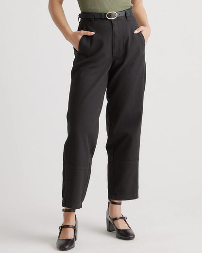 Organic Stretch Cotton Twill Barrel Pants - 0 / Olive
