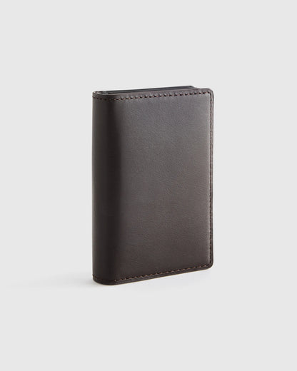 Italian Leather RFID Card Holder - One Size / Hickory