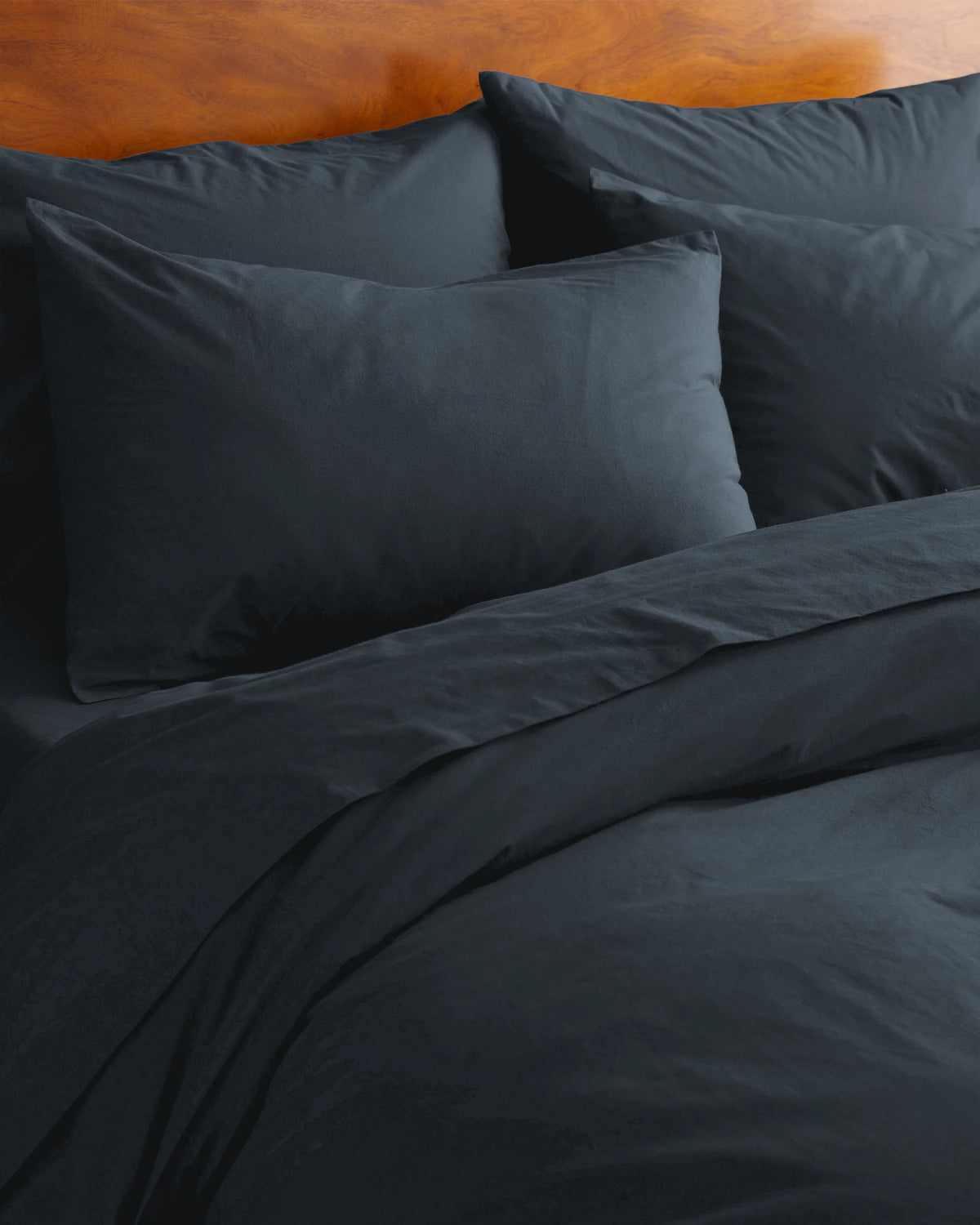 Organic Brushed Cotton Duvet Cover Set - Twin / Toffee