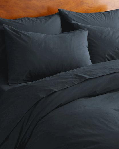 Organic Brushed Cotton Duvet Cover Set - Twin / Toffee