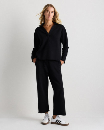Organic French Terry Henley - XS / Ruby Red