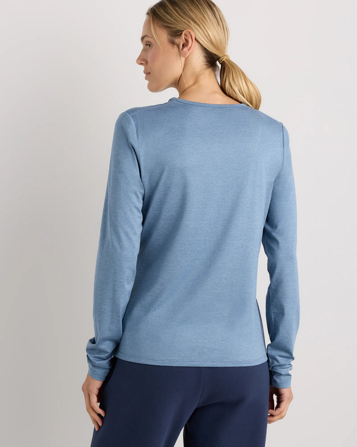 Flowknit Breeze Long Sleeve Top - XS / Heather Deep Navy
