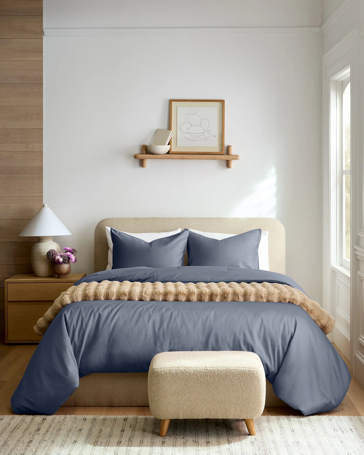Organic Cotton Sateen Comforter - Twin / Mineral